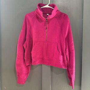 Lululemon Scuba Funnel Neck Half Zip - M/L - Ripened Raspberry